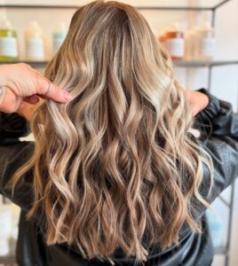 Creamy blonde hair colour Romsey hair salon