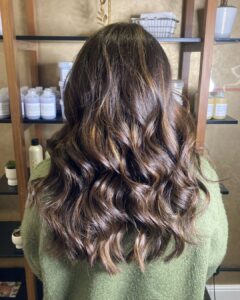 Glossy Brunette hair colour Westbourne Hair Salon William Guy